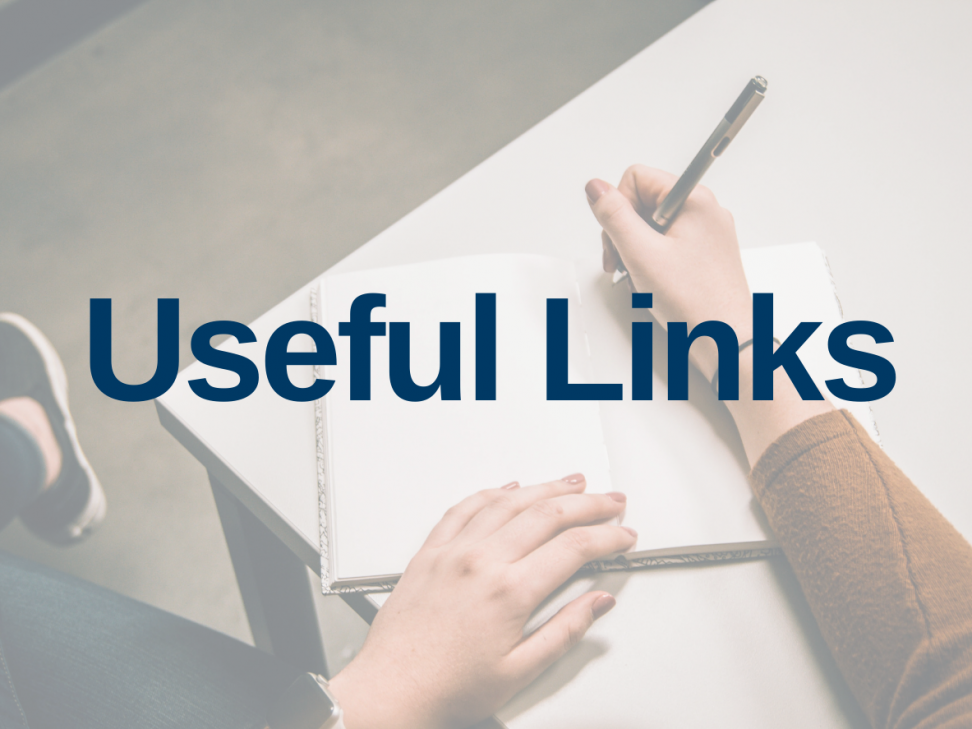 People writing with the title 'Useful Links' across the image
