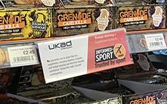 Informed Sport logo in a supermarket