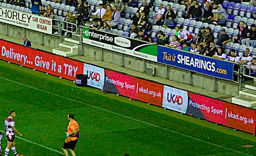 Pitchside UKAD branding